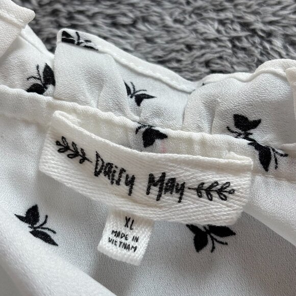 Daisy May Womens Top Size XL Butterfly Fairy Flutter Ruffle Boho Coquette 18755 - Picture 3 of 7